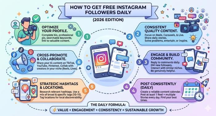 How to Get Instagram Free Followers Daily in 2026 3 Instagram free followers daily