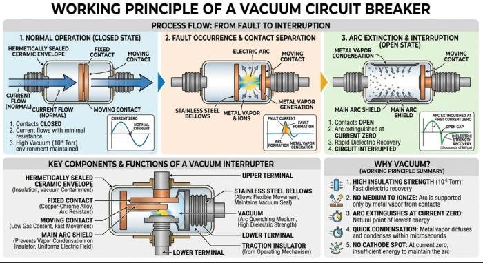 Vacuum Circuit Breaker Working Principle, Types & Uses 2 vacuum circuit breaker