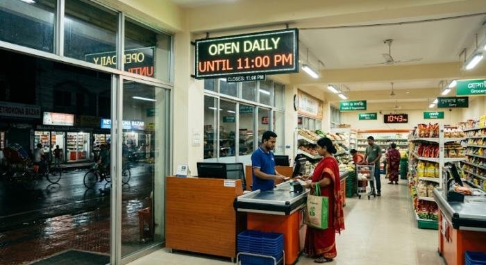 how late is the closest grocery store open?