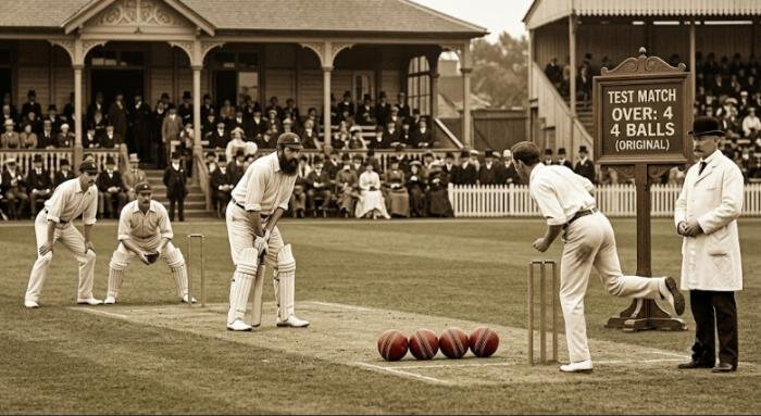 how many balls were originally there in one test over?