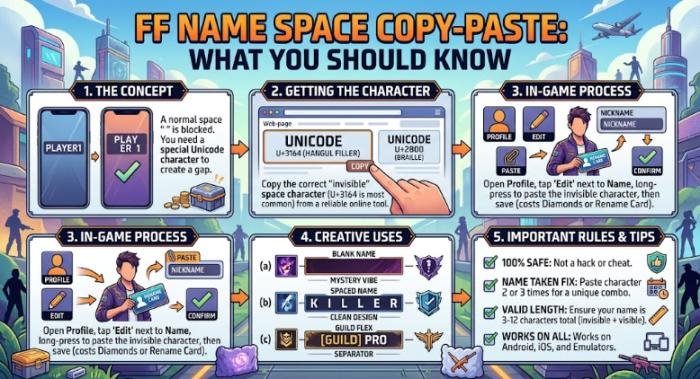 FF Name Space: Stylish Free Fire Names & Copy-Paste Spaces 2 ff name space